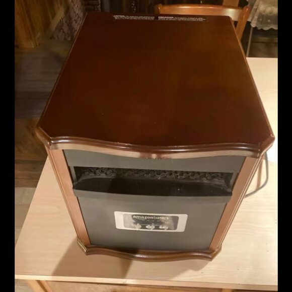 Amazon Essentials Other - Portable Space Heater, With Classic Wood Case,Energy-Saving ECO 1500watt corded